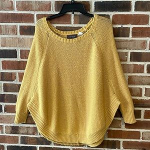 Anthropologie Guinevere Batwing Mustard Yellow Sweater Small